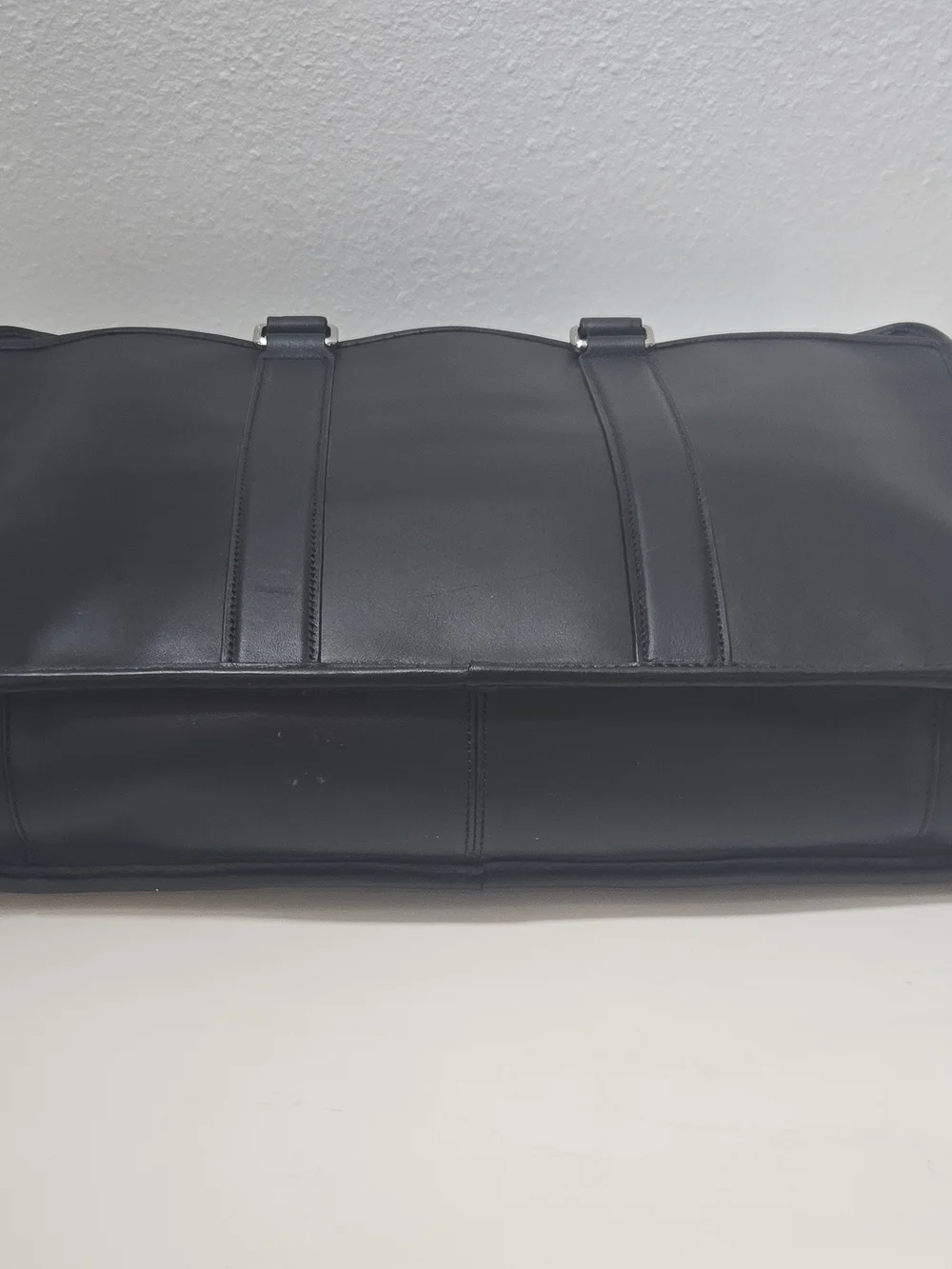 Coach Black Nylon & Leather Briefcase with Adjustable Strap